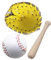 MUSISALY Puppenhaus Zubehör Mini Baseballschläger Satz Mit Handschuh Und Sportball Für Miniatur-spielsets Und Rollenspielzubehör