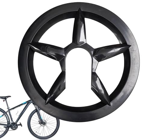 Lunaobrik Chain Guard - Chain Stay Protector, Chainring Protector Cover | Black Sprocket Cranksets Bashguard, Bicycle Chainstay Ring Guide, Chainwheel Protection Accessories for Mountain