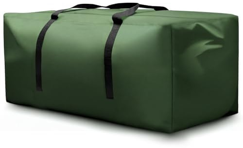 Moutosne Christmas Tree Storage Bag Fits 9-12 ft Tall Christmas Tree, Outdoor Patio Cushion Storage Bag 420D Oxford Waterproof Extra Large with Zipper and Handles 68x30x20 Inches