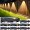 sununiny Solar Fence Lights Outdoor Garden,8 Pack Wall Lights Outdoor IP65 Waterproof,9 Colors 11 Modes RGB Garden outsides Lights Solar Powered for Outside Backyard,Pathway,Yard