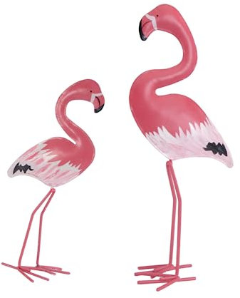 YARNOW Flamingo Deko 2 Stück Resin Kunstharz Ornamente Wohnkultur Tischdeko Bunt Langlebig Für Zuhause Büro