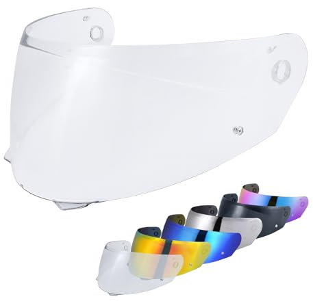 Visiera Casco Moto per i90/ i91/HJ-33,Visiera per Casco Integrale,Sostituzione della Visiera della Lente del Casco del Parabrezza del Motocicl (Trasparente)