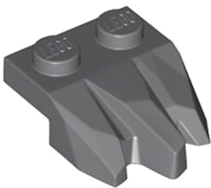 LEGO Plate, Modified 1 x 2 with 3 Claws/Rock Fingers, Part 27261 (Dark Bluish Gray, 20, Bricks)