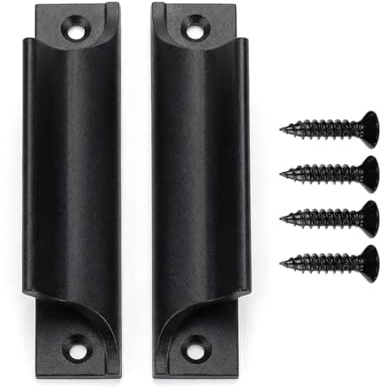 YIPFEN 2 Pezzi Maniglia in Lega di Alluminio con Viti, Maniglia per Balcone Esterna in Metallo, Porta Scorrevole, Porta Terrazza, per Cassetti, Maniglie per Finestre, Porte Balcone, Porte Scorrevoli