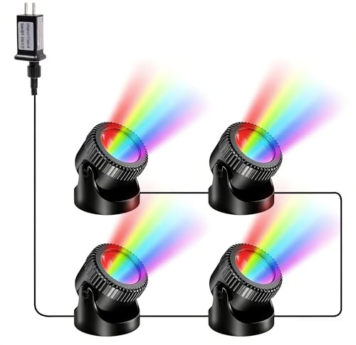 POPOSOAP RGB Unterwasser-Teichleuchten mit Timer, 20 dimmbare Farben | IP68 wasserdichte tauchbare LED-Brunnenleuchten, ferngesteuert, für Teiche, Aquarien, Gärten und Pools (6-in-1)