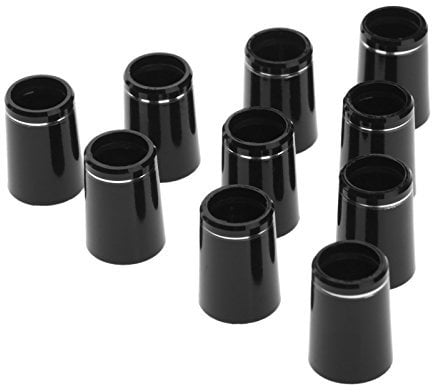 MUXSAM 10pcs Golf Iron Ferrules With Single Silver Ring For 0.370 Iron Shaft