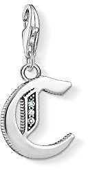 Thomas Sabo Damen-Charm-Anhänger C Buchstabe Silber Charm Club 925 Sterling Silber 1583-643-21