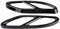Nikou Delstahl Schalldämpfer Auspuffblende, 1 Paar Edelstahl Auspuffabdeckungen Auspuffrohr Hals Tail Abdeckung Trim Schwarz für GLC C E-Klasse C207 Coupe 14-17