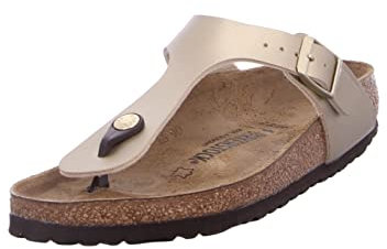 Birkenstock Damen Gizeh SFB Flip-Flops, goldfarben, 42 EU