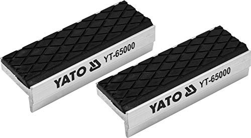 YATO Mâchoires de protection professionnelles de 75 mm en aluminium avec revêtement souple, 2 pièces, magnétique, utilisation universelle, protection optimale pour votre usine
