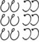 Mayhoop 12Stk 20G 8mm Nasenpiercings Fake Nasenring Schwarz Edelstahl Fake Piercings Nase Face Piercing Nase Lippe Ohr Ring Hoop für Männer Damen