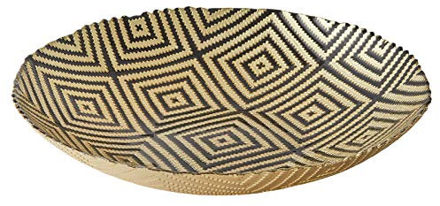 Anton Studio Designs - Geo Gold Glass Bowl - Diameter 33 cm - Multi Coloured Decorative Bowl for Home and Holiday Decoration