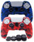 Hikfly Silicone Cover for PS5 Controller Skin Compatible with PS5 Controller Grips,Non-Slip Cover for PlayStation 5 Controller -2x Skins with 8 x Thumb Grip Caps)(Blue,Red)