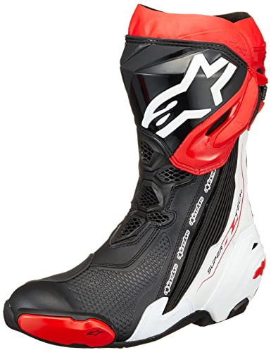 Alpinestars Supertech R Stivali moto (Black/White/Red,45)