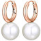 Heideman Ohrringe Damen Kaia rose goldfarbend aus Edelstahl rosegold farbend matt Ohrschmuck für Frauen mit Perle weiss