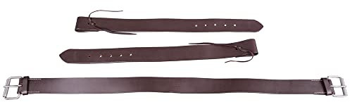 HILASON Western Flank Cinch mit Verbinder Edelstahl Fitting Braun | Flank Cinch | Edelstahl | Flank Cinch Billet | Westernsattel Flank Cinch