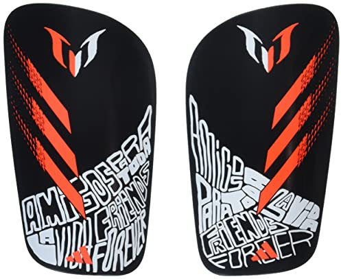 Unisex-Adult Messi Club Shinguard Black/Solar Red/White Medium