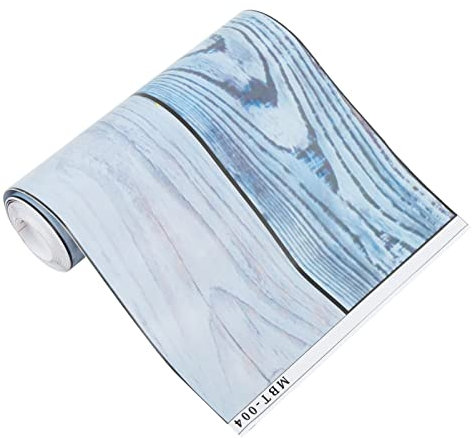 FOMIYES Peel and Stick Flooring Wood Plank Vinyl Adhesive Floor Tile DIY Installation Tile Stickers Wood Grain Backsplash 500X20cm Style 1