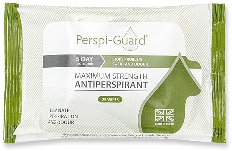 Perspi-Guard Maximum Strength Anti-Transpirant Wipes 25er Pack Antitranspirant Tücher für Frauen und Männer - Effektiver Schutz vor übermäßigem Schwitzen und Geruch