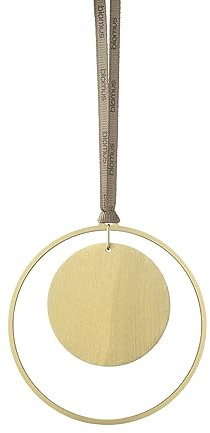 blomus Weihnachtsschmuck 4er Set KITAI | Kugeln in Gold | Ø 8 cm | Weihnachtsbaum Deko aus Eisen | Christbaumschmuck mit 2 verschiedenen Satinbändern inkl. Geschenkbox