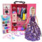 CHUHONG 161 Stück 11,5-Zoll-Puppenschrank für Mädchen mit Kleidung und Zubehör, einschließlich Kleiderschrank, Schuhständer, Kleidung, Kleid, Badeanzüge, Schuhe, Kleiderbügel, Krone, Halskette