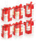 com-four® 6X Christbaumanhänger Geschenk - Weihnachtskugel Geschenkbox - Christbaumschmuck in Geschenk-Form für die Weihnachtsbaum-Dekoration - bruchfester Baumschmuck
