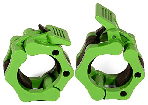 Tioamy Barbell Clamps Olympic Spinlock Collars Dumbbell Clips Weight Lifting Bar Lock Quick Release Professional Barbell Buckle 1 Pair for Gym Exercise Fitness Body Building 50 mm