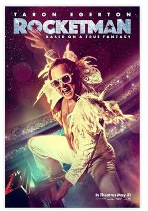 MExmob Rocketman-Filmposter auf Leinwand, Wandkunst, Dekor, Bild, Gemälde für Wohnzimmer, Schlafzimmer, Dekoration, ungerahmt, 30 x 45 cm