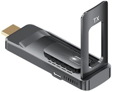 AIMIBO Wireless HDMI Transmitter, 1RX Paired Up to 8 TX, Foldable Antenna, 5G Stream Video & Audio Wireless HDMI Extender, Use with Receiver