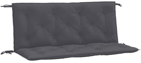 vidaXL Cuscini Panca Giardino 2pz Antracite 120x50x7 cm Tessuto Oxford