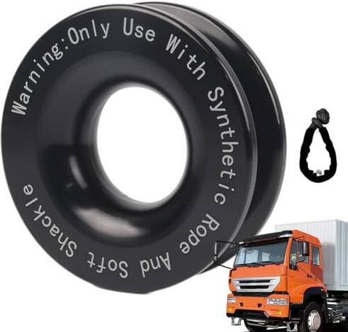 Soft Shackle Recovery, Recovery | 41.000 Pfund tragbarer Bergungsring aus Aluminiumlegierung - UTV-Abschleppring, rostfreie Umlenkrolle, Robustes Windenzubehör-Set für ATV