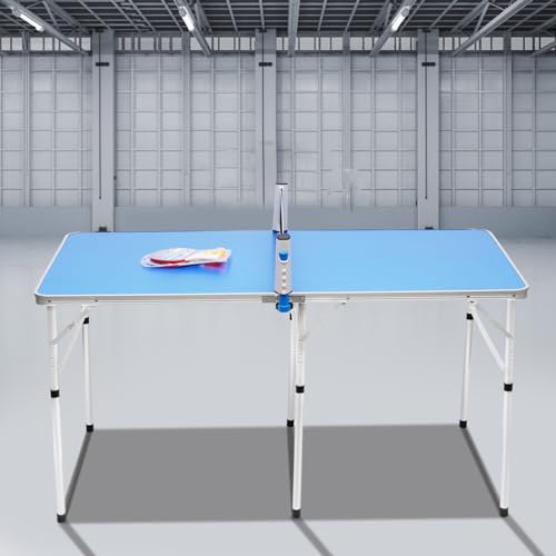 ieLsngai Mesa de Ping Pong Exterior Plegable con Red