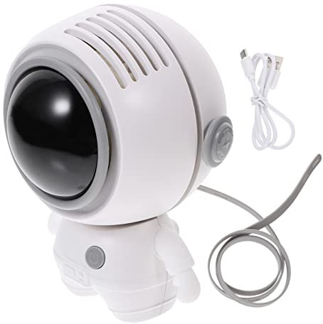 Cabilock Ventilador De Cuello Usb Astronauta Portátil Ventilador De Aire Acondicionado Para Uso Externo y Interiores Silencioso y Recargable Para Adultos