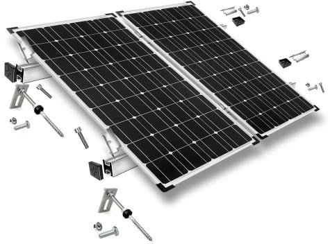 Kit de fixation pour panneau solaire Wellethernit Toit en tôle 2 panneaux solaires PV Taille 19 %