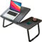 Efforias Black Laptop Tray Desk with Foldable Legs & Cup Holder Portable Bed Side Adjustable Laptop Table