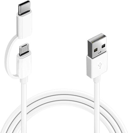 2 In 1 Usb C Charger Cord Cable 1M Multi Charging Cable for Samsung Galaxy Tab A E,S,S2,3,4,10.1 7.0 8.0 8.4 9.6 9.7,SM-T580/T380/T280/T387/P580 Fast Micro USB to USB C Type C Charger Cable