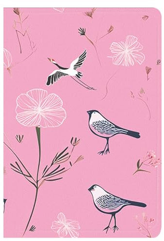 Berkin Arts Compatible with 2024 iPad Mini 7 & 2021 iPad Mini 6 Case (8.3 Inch) Case 2021 Folio Case Premium Leather Cover Floral Garden Pink Background with Delicate Flowers and Grass
