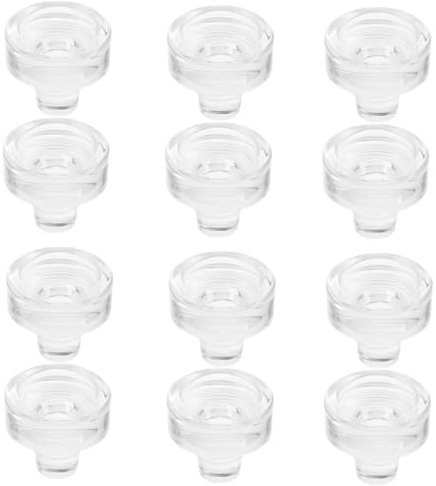 Bhina 12 Pièces Bouchons en Cristal Boissons en Liège Boissons Bouchon à Champagne Bouchons en Verre Bouchons de Bouteille de Vin en Silicone pour Anniversaire, Mariage, Fête, Décoration