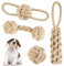 Corda Cane Resistenti Giochi, Giochi per Cani, Treccia per Cani, Giochi per Cani Cuccioli, 4 Pezzi da Masticare per Cani di Piccola Taglia e Media, Gioco Cane Indistruttibile, Corda per Cani