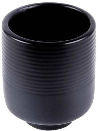 Restaurantware-Table Art Flower Vase, 1 Tea Cup Style Decorative Vase - Minimalist, Modern, Black Ceramic Vase, Use Fresh Or Artificial Flowers, for Kitchen, Home, Living Room, Office, and More