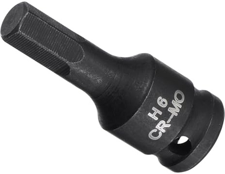 CoCud Impact Hex Bit Socket, 6mm (H6) Metric 35mm Long, Chrome Molybdenum Steel One Piece Construction 1/4 Drive Impact Socket - (Applications: for Installation Removal Fasteners)