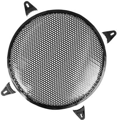 INFINAUTO 12'' Metal Black Waffle Speaker Grill Cover Guard Protector for Car Stylish Design