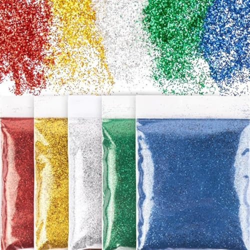JEYORZY 100g Poudre à Paillettes, Peinture Pailletée Fines Scintillant en PET, Accessoire Loisirs Créatif Décoration DIY Nail Boule de Neige pour Fête Noël Mariage Anniversaire