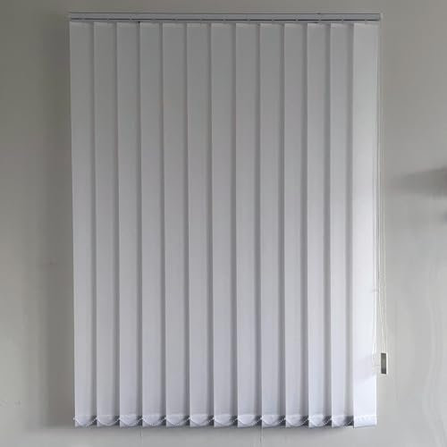 Avenue du Store - Store Californien à Bandes Verticales Complet - Tissu Filtrant Uni à Lames de 127 mm (Blanc, 180 cm x 200 cm)