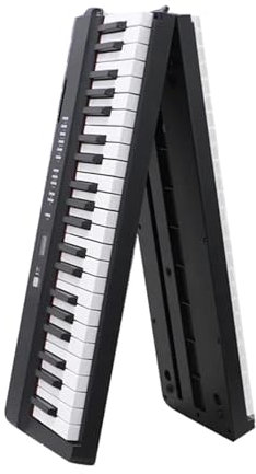 Tastiera Elettronica Pianoforte Pieghevole 88 Tasti Strumento Musicale Organo Elettronico Pianoforte Tastiera Elettrica(Bk)