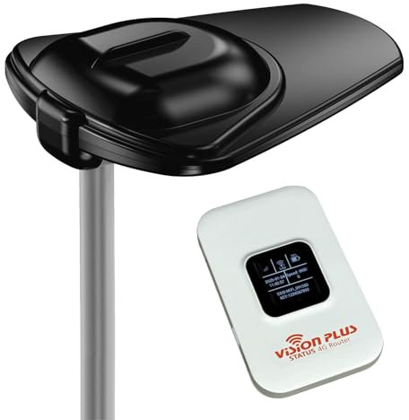 Vision Plus Status 570 Directional TV & Wi-Fi Antenna with 4G Router UPGRADE for 530 550 570 Caravan, Campervan & Motorhome - Black