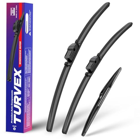 Wiper Blades for Ford Focus Hatchback MK2 Mar. 2006 to Jan. 2011 | Front Window Wiper and Rear Wiper Set, 26 17 6 Windscreen Wipers Blade Set - Quiet & Easy Installation (2+1)
