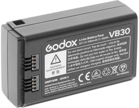 GODOX VB30 Replacement Battery Godox V1 Pro and V100 Professional Round-Head Speedlites
