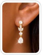 ZOERAY Gold Ohrringe Silber 925 Hängend für Damen 18K Vergoldete Wasserfest | Perlenohrringe mit Zirkonia,Tropfen Ohrringe Goldene,Hypoallergene Glitzer Ohrhänger,Modeschmuck Brautschmuck Geschenke Frau