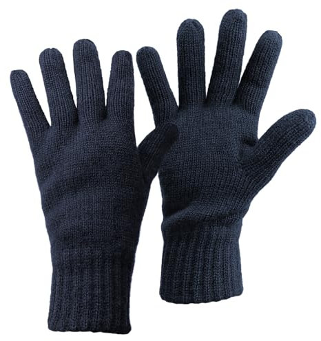 ALPIDEX Thermo Strickhandschuhe Thinsulate Gefütterte Warme Winter Outdoor Sport Feinstrick Handschuhe Strickbund Hautfreundlich Atmungsaktiv Unisex Damen Herren, Größe:S, Farbe:Dark Blue